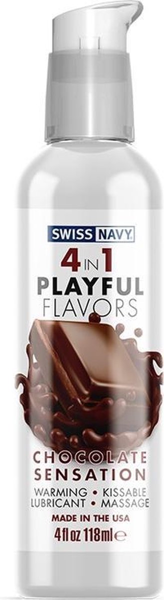 Goedkoopste Swiss navy – 4 in 1 Glijmiddel en massage – Chocolade