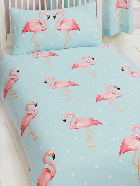 rek alleen Trillen Flamingo's 1 persoons dekbedovertrek - Flamingo dekbed - 135 x 200 cm |  bol.com