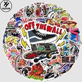 Skate stickers - 51 stuks – Skateboard stickers – Skateboard volwassenen – Merk stickers – Laptop stickers - Stickers kinderen - Stickers volwassenen