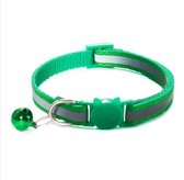 Kattenbandje met bel | Kattenhalsband| Veiligheidssluiting| Reflecterend| Verstelbaar| 17 kleuren| Groen