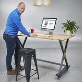 Datona® Industriële werktafel 160 cm en werkplaatskruk