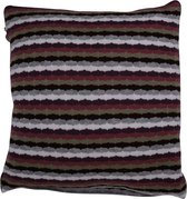 Hoyz | Kussen Wave Knitt Paars | 45 X 45 | Sierkussen Voor Woonkamer Of Slaapkamer