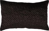 Hoyz | Kussen Briton Quilted Bruin | X 30 | Sierkussen Voor Woonkamer Of Slaapkamer