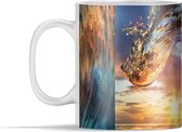Mok - Zee - Zon - Kleuren - 350 ml - Beker