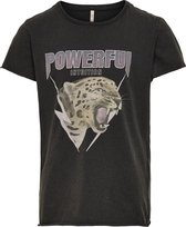 KIDS ONLY KONLUCY LIFE FIT SS PANTHERLEO TOP JRS Meisjes T-shirt - Maat 158164