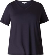 BASE LEVEL CURVY Alba T-Shirts - Dark Blue - maat X-0(44)