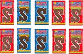 Tony Chocolonely Sinterklaas Letterreep 5 soorten- S - 10 stuks van 180 gram | Melk / Puur / Puur Pepernoot / Melk Pepernoot / Melk Marsepein Fairtrade Sint Chocolade