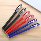 16 Pen Frosted Carbon Gel Pen 0,5 mm Business balpen 8 Blauw + 4 Rood + 4 Zwart
