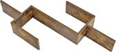 Wandrek - Wandplank - Met 5 planken - Spaanplaat - Donker hout kleurig - Afmeting (LxBxH) 104 x 14,5 x 49,5 cm