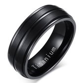 Titanium heren ring Zwart 8mm-21.5mm
