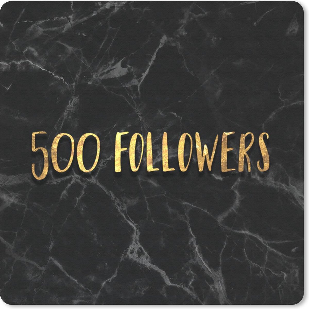 Muismat 30x30 cm - Mousepad Social Media - Instagram - Goud - Marmer print - Muismatten