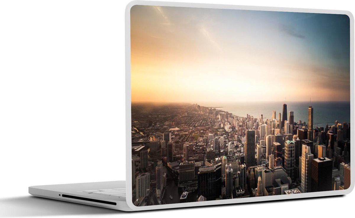 Afbeelding van product SleevesAndCases  Laptop sticker - 13.3 inch - Chicago - Stad - Zon