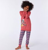 Woody pyjama meisjes - wasbeer - roze - 212-1-POP-S/437 - maat 152