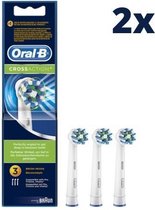 Oral-B Cross Action Opzetborstels - 2 x 3 stuks - Voordeelverpakking