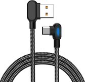 Onbreekbare USB-C-kabel | 2 Meter | Samsung | Titanium Kern | 90 Graden Design