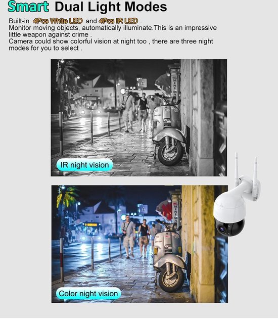 Zoncent 1080P PTZ Wifi Surveillance Camera Outdoor 4X Digitale Zoom IP Camera Draadloze H.265 P2P Audio Beveiliging CCTV camera van Zoncent — afbeelding 5