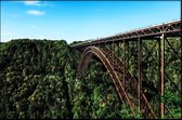 Walljar - New River Gorge Bridge - Muurdecoratie - Poster met lijst