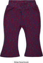 Dirkje - Girls Trousers flared Burgundy + aop - maat 104