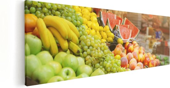 Artaza - Peinture sur toile - Fruits frais sur le marché - 120 x 40 - Groot - Photo sur toile - Impression sur toile