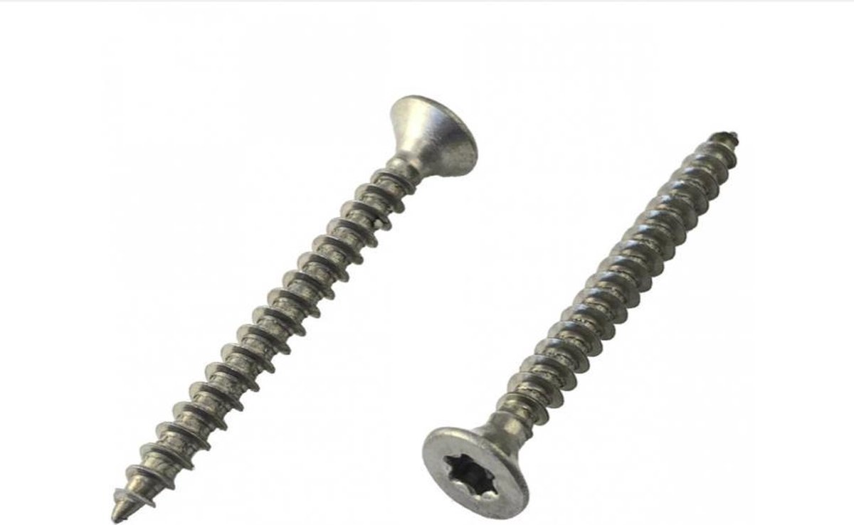 Hout schroef. platkop-torx. 6.0x70mm. lang. 8 stuks spaanplaatschroeven. I-fix pro.