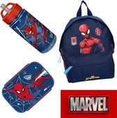 Spiderman - Lunchset 3-delig Spiderman | MARVEL - lunchset SPIDERMAN - peuters/kleuter - Rugtas + Lunchbox + Drinkfles