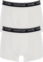 Calvin Klein CK ONE Cotton trunk (2-pack) - heren boxer normale lengte - wit -  Maat: M