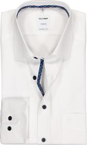OLYMP Tendenz modern fit overhemd - wit  (contrast) - Strijkvriendelijk - Boordmaat: 40