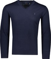 Polo Ralph Lauren  Trui Blauw Aansluitend - Maat XL - Heren - Herfst/Winter Collectie - Wol