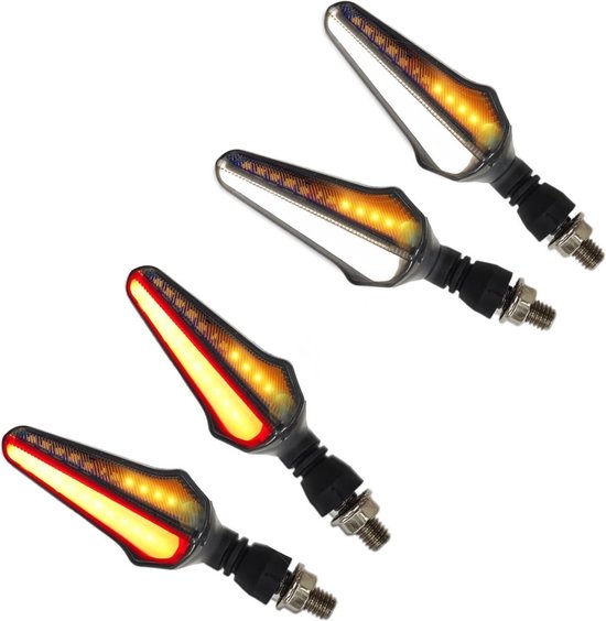 Clignotant moto - Lumières clignotantes LED universels pour moto avec DRL -  Led 