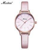 Longbo - Meibin - Dames Horloge - Roze/Rosé/Roze - 28mm