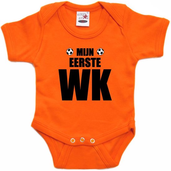 Barboteuse fan Oranje pour bébés - Ma première coupe du monde - Supporter Holland / Nederland - CE / Barboteuses coupe du monde / outfit 56 (1-2 mois)