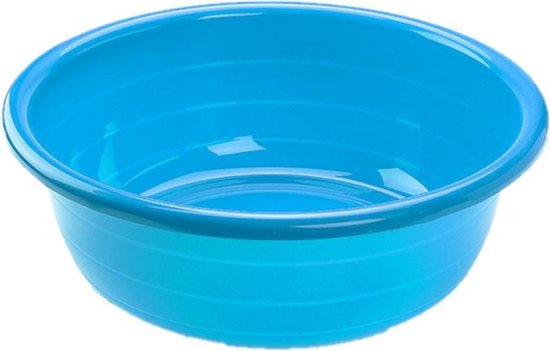 Set de 2 x grande bassine plastique/lave vaisselle rond 11 litres bleu -  Dimensions 37... | bol