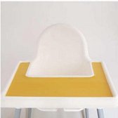 Skodie® Kinderstoel placemat - Knoeimat - IKEA Antilop - Geel - Eetstoel baby - Food grade siliconen - Wasbaar - BPA vrij
