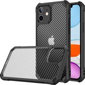 iPhone 11 - iPhone 11 hoesje - Zwart - Transparant - Apple - iPhone 11 case - Gratis screenprotector