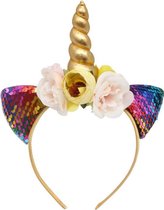 Prinses - Unicorn haarband - Goud - Prinsessenjurk - Verkleedkleding - Haarband - Accessoire
