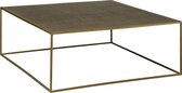 Salontafel - etching coffeetable 100x100x38 - messing