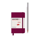 Leuchtturm1917 A7 Mini Weekly Planner 2022 hardcover Port Red