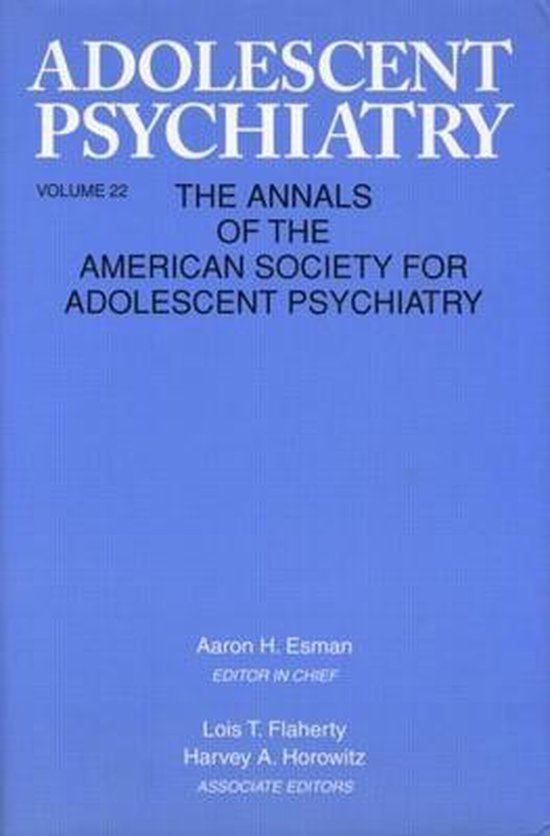 Adolescent Psychiatry, V. 22 - cover