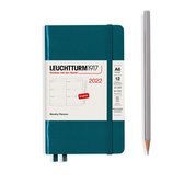 Leuchtturm1917 A6 Pocket Weekly Planner 2022 hardcover Pacific Green