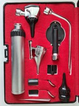 Belux Surgical / KNO oogheelkundige diagnose set / zwart met LED verlichting