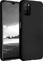 Xiaomi Poco M3 hoesje zwart siliconen case hoes cover hoesjes