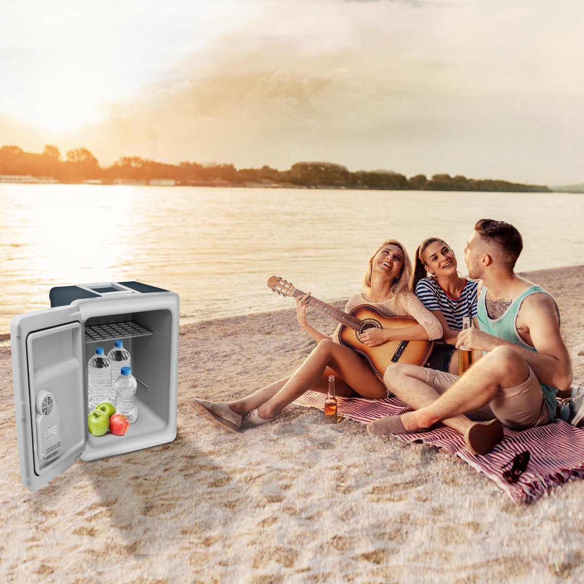 Glacière Électrique TILLVEX 40L Avec Roulettes - Mini Réfrigérateur 230V