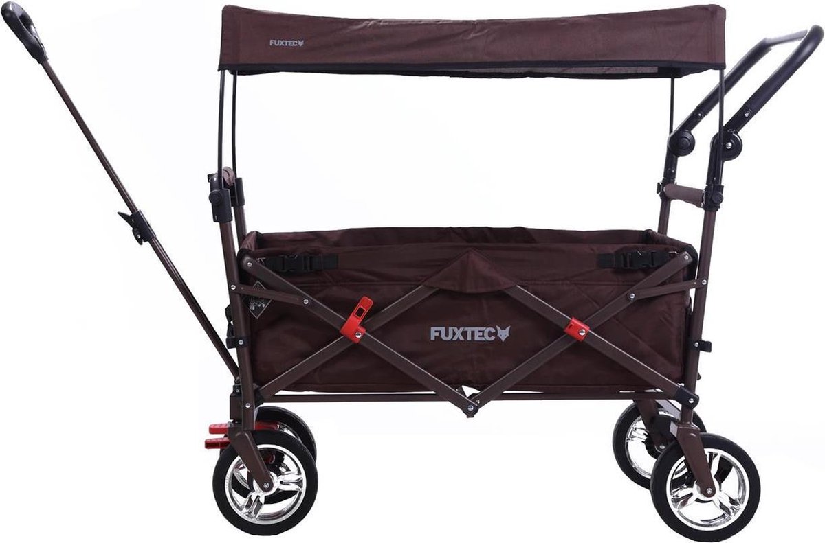 FUXLIFE by FUXTEC CT700 Bolderkar Handkar - Opvouwbaar - Bruin | Wendbare Transportwagen voor Dagelijks Gebruik - Max. 75kg