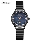 Longbo - Meibin - Dames Horloge - Zwart/Zwart - 33mm