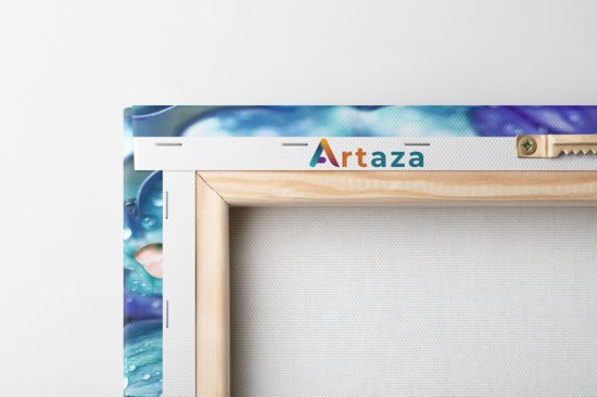 Artaza - Peinture sur toile - Fleurs lilas bleues - Lilas - 50x50 - Photo sur toile - Impression sur toile