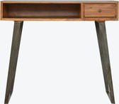 Caramel schrijftafel met ijzeren poten - Artisan Furniture