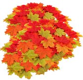 Esdoornbladeren | Herfstdecoratie | Themadecoratie | Knutselen | 400 Stuks | Groen, Rood, Geel