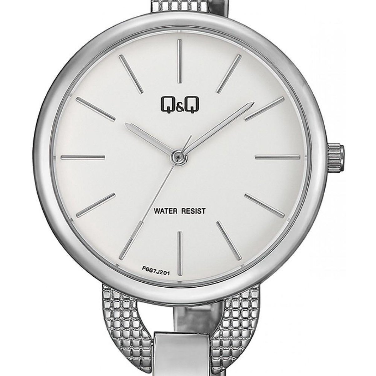 Elegante dames horloge - zilverkleurig F667J201Y