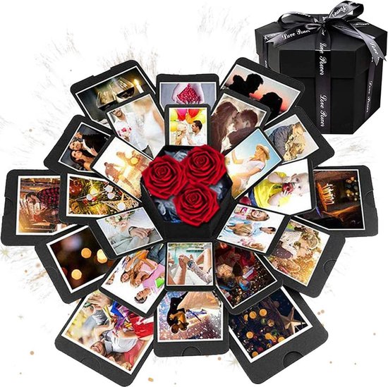 AWEMOZ® Explosion Box - Foto box - Mystery Box - Unieke Geschenkdoos - Explosie box - Foto Doos - Knutselen - Liefdes Cadeau Voor Man En Vrouw AWEMOZ® Explosion Box - Foto box - Mystery Box - Unieke Geschenkdoos - Explosie box - Foto Doos - Knutselen - Liefdes Cadeau Voor Man En Vrouw