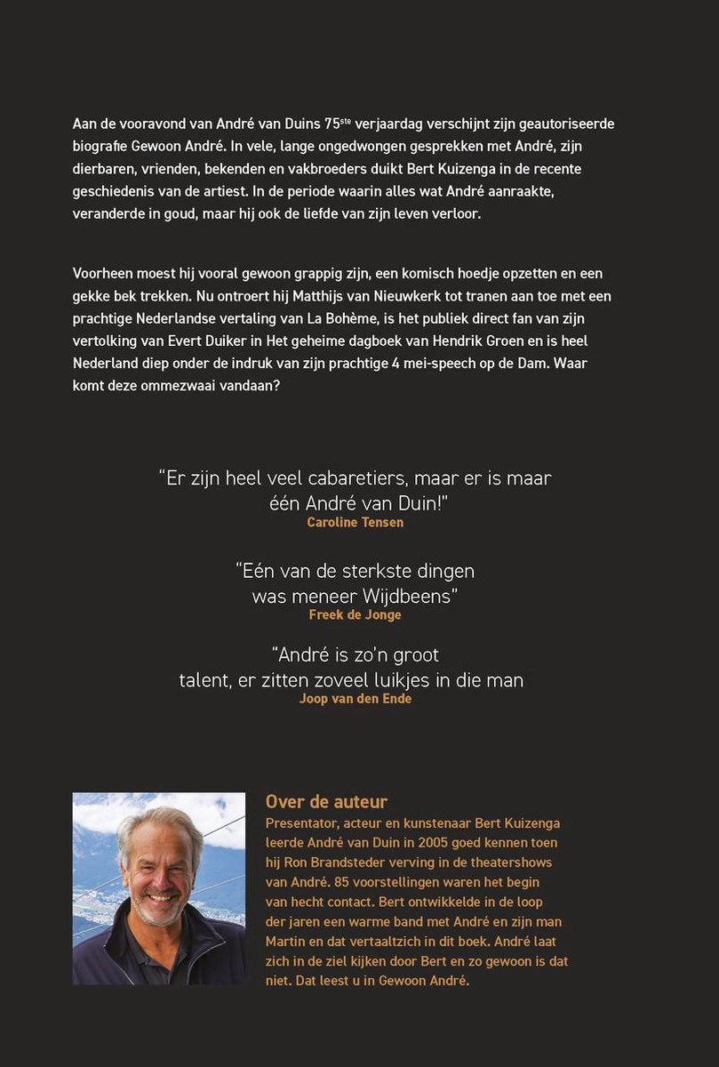 Gewoon André - back cover